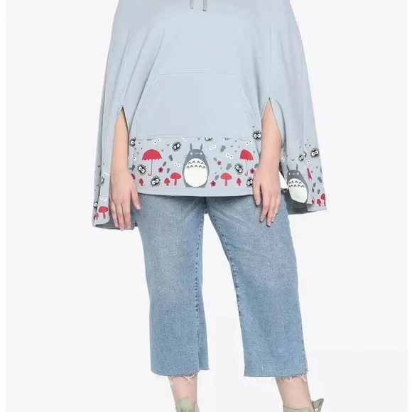 💎STUDIO GHIBLI- My Neighbor Totoro Sherpa Poncho Plus Size 3X